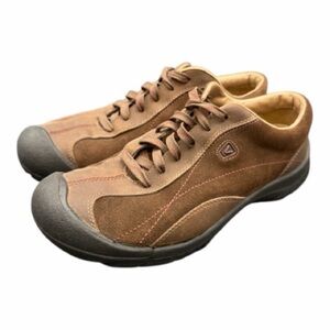 Keen Presidio Brown Suede Leather Sneakers with Durable Sole, Sz 10